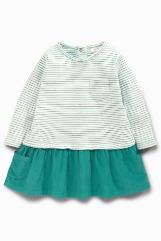 Green Stripe Cord Dress (0mths-2yrs)